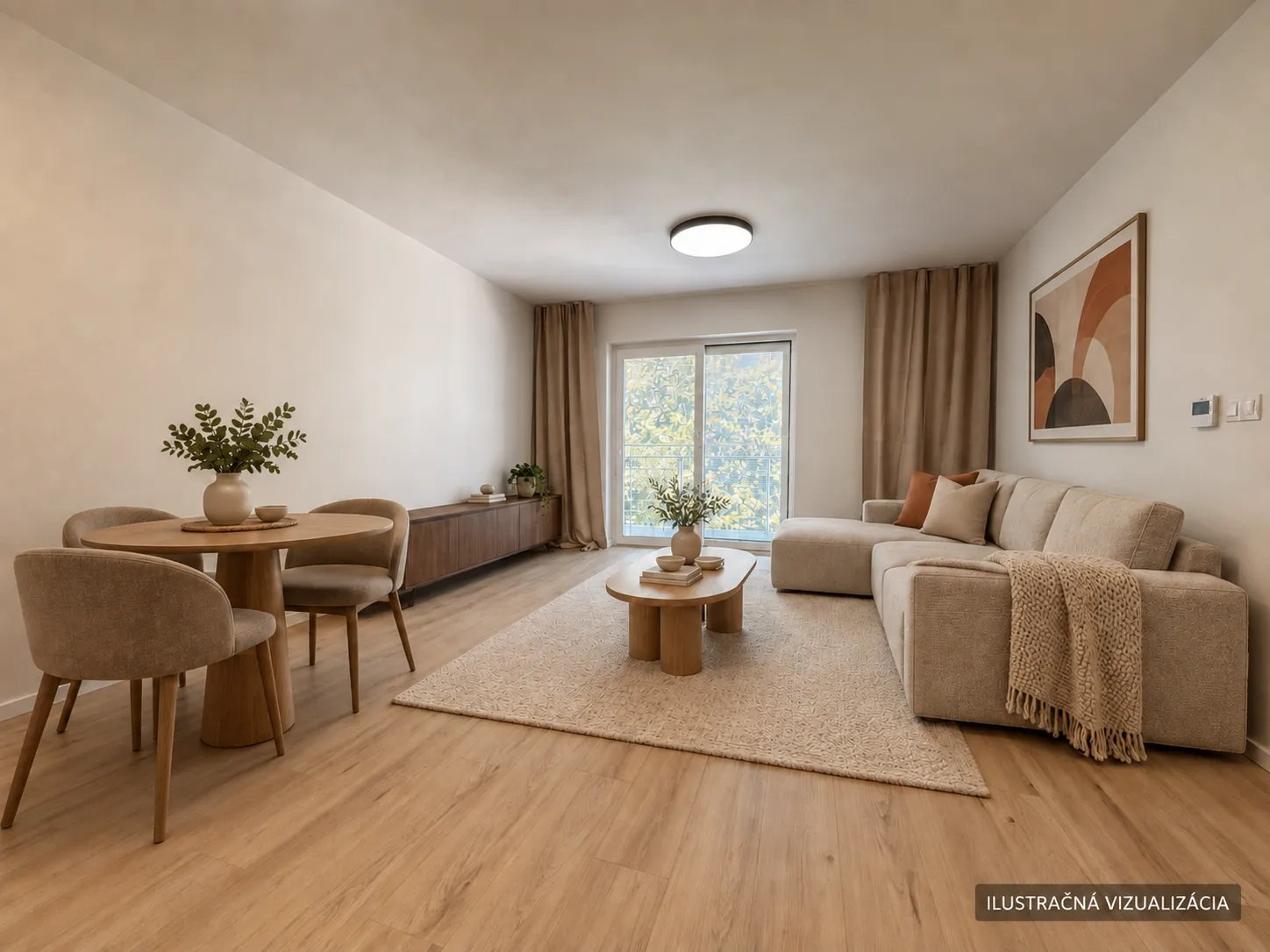 2-izbový byt s lodžiou, 2. poschodie – White Square Komárno